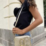 Bolso de piel Boston Gold