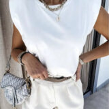 Camiseta shoulder pad white - Imagen 2