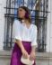 Blusa satén creta blanca