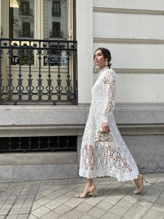 Vestido guipur jerez - Imagen 4