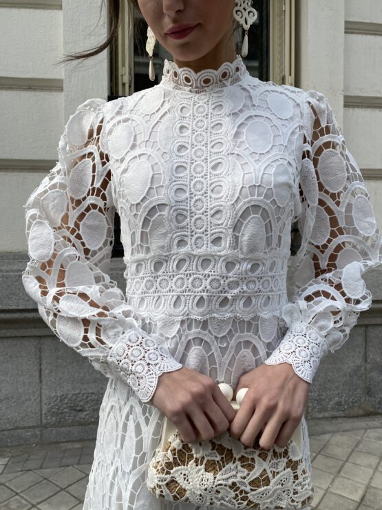 Vestido guipur jerez - Imagen 2
