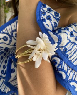 Brazalete Orquídea white