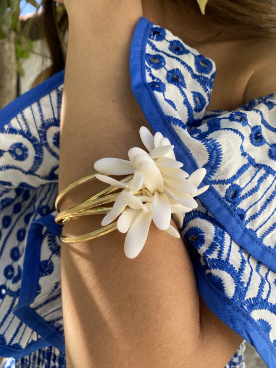 Brazalete Orquídea white