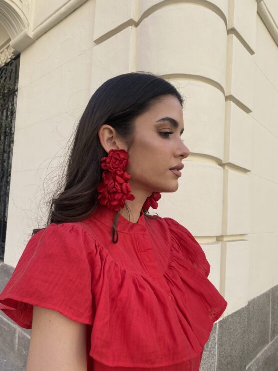 Pendiente pétalo rouge - Imagen 2