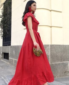Vestido jerez rouge