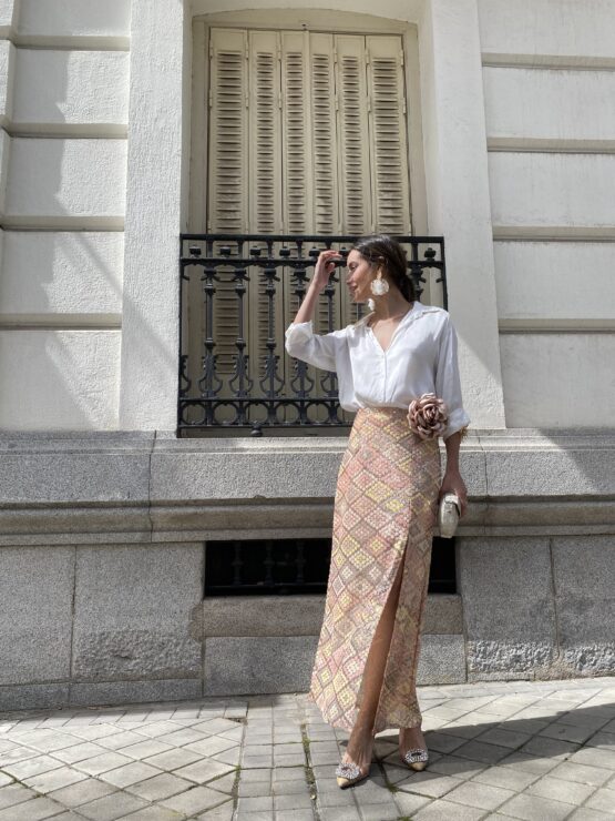 Falda bordada sequins - Imagen 7