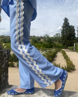 Alpargatas ganchillo hand made blue