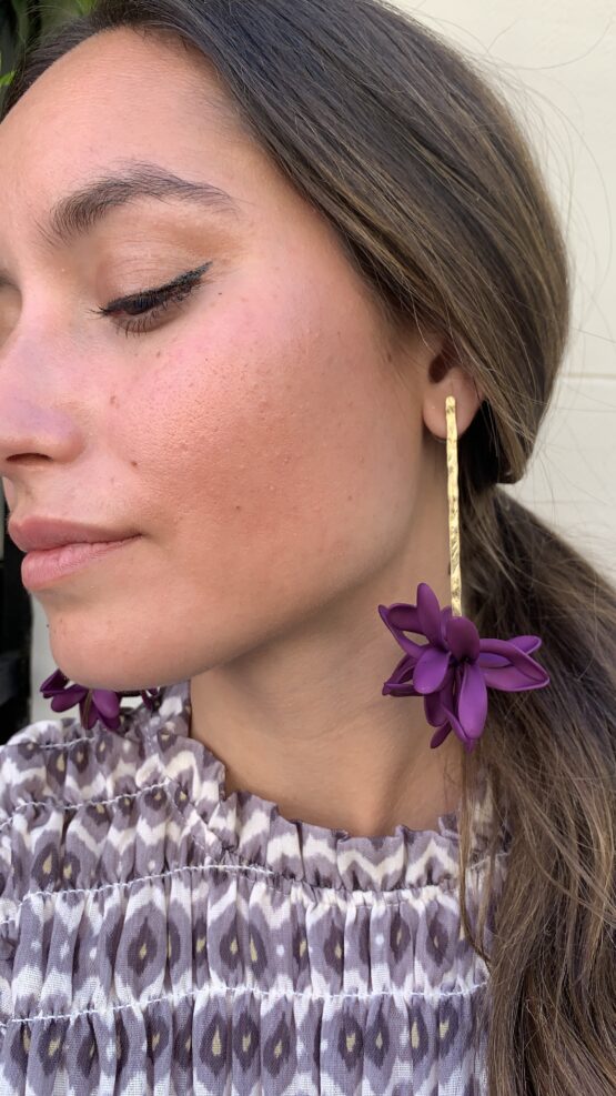 Pendiente Candela morado