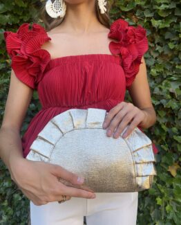 Bolso abanico gold