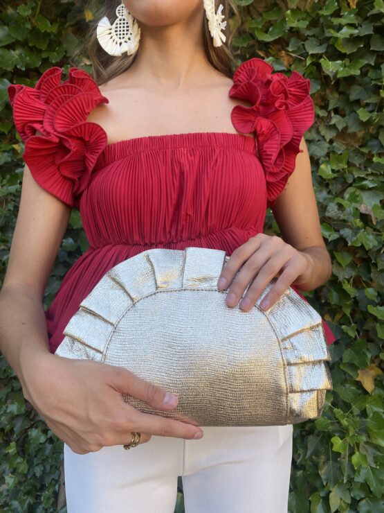 Bolso abanico gold