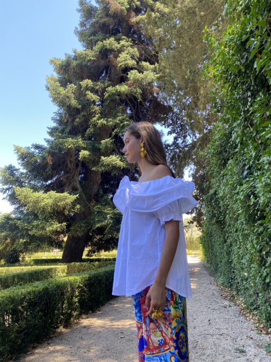 Blusa volante Fiona white - Imagen 4
