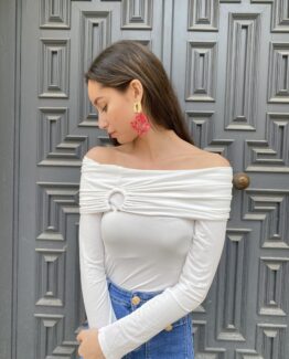 Camiseta Bardot blanco