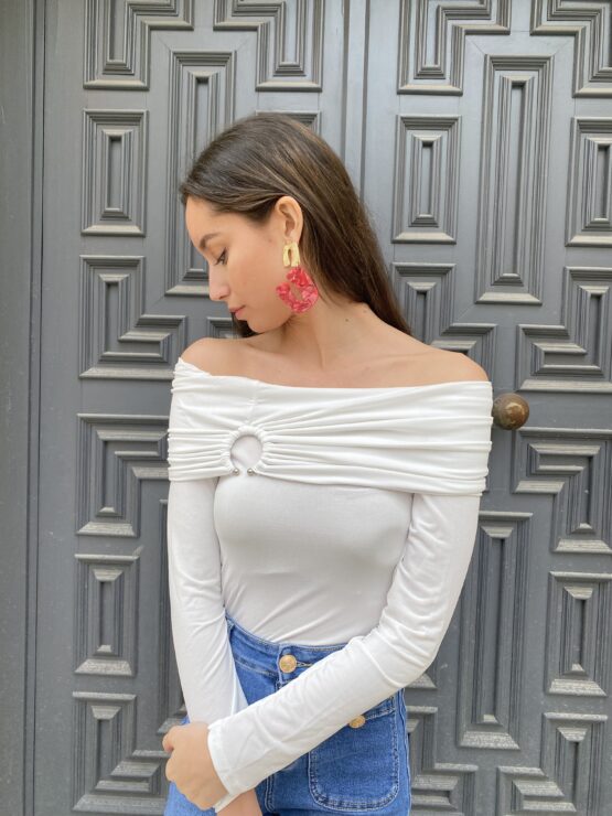Camiseta Bardot blanco