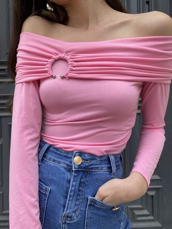 Camiseta Bardot Rosa - Imagen 2