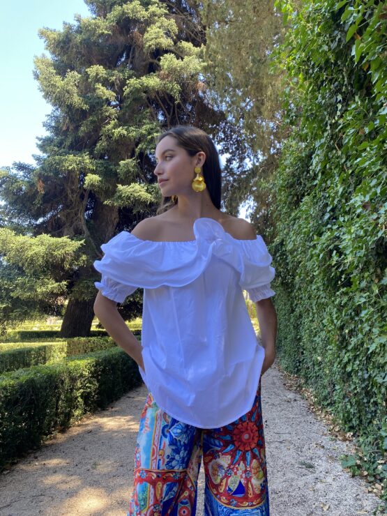 Blusa volante Fiona white - Imagen 2