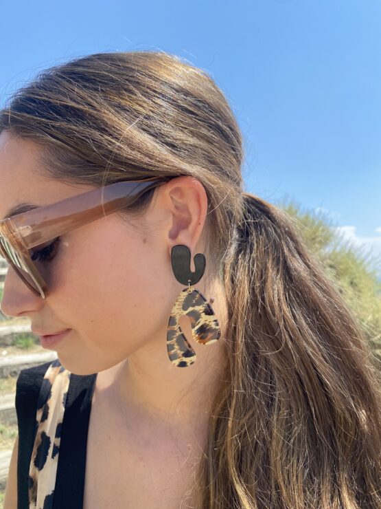 Pendiente animal print