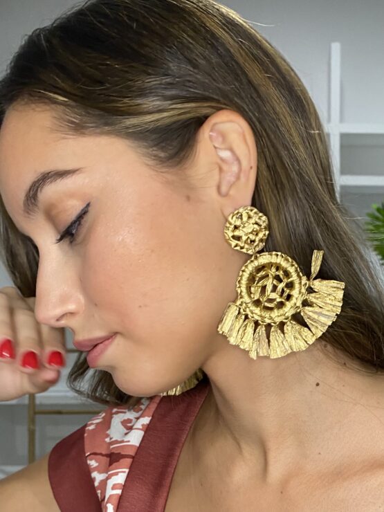 Pendiente Crochet gold