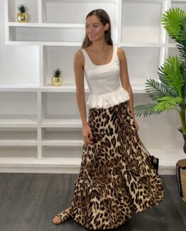 Falda Venetto animal print