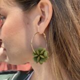 Pendiente chiara verde hoja - Imagen 3