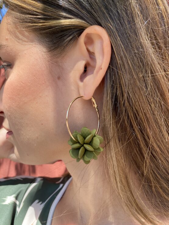 Pendiente chiara verde hoja - Imagen 3