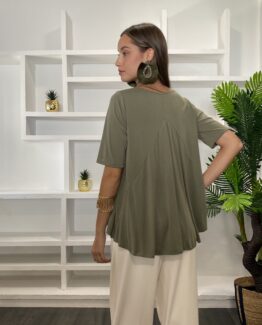 Camiseta tencel lyocel khaki