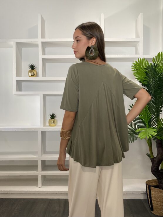 Camiseta tencel lyocel khaki