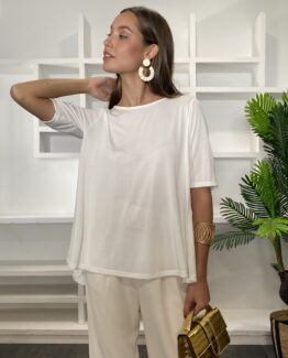 Camiseta tencel lyocel blanca