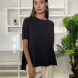 Camiseta tencel lyocel negra - Imagen 6