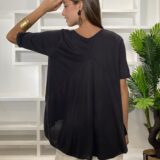 Camiseta tencel lyocel negra - Imagen 7