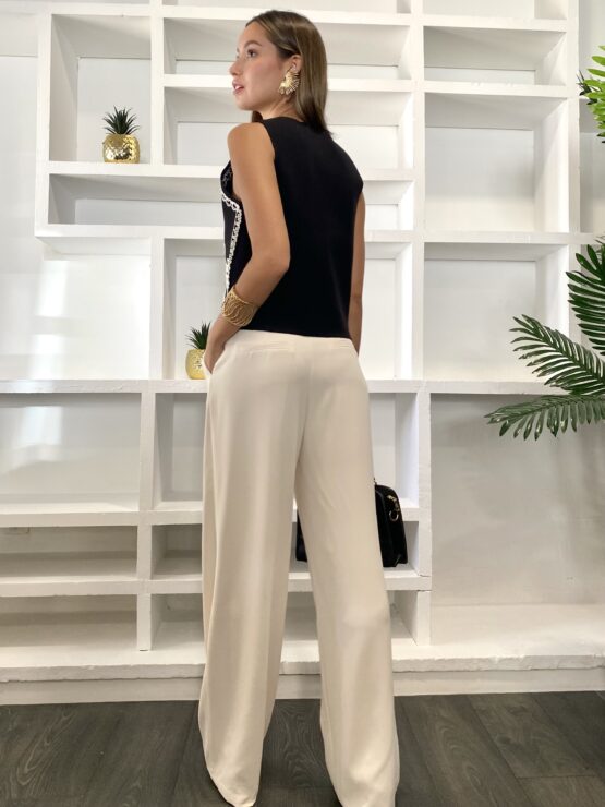 Pantalón luxury suit ivory - Imagen 5