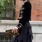 Chaqueta joya bordada terciopelo - Imagen 7