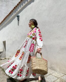 Vestido bordado a mano Micaela