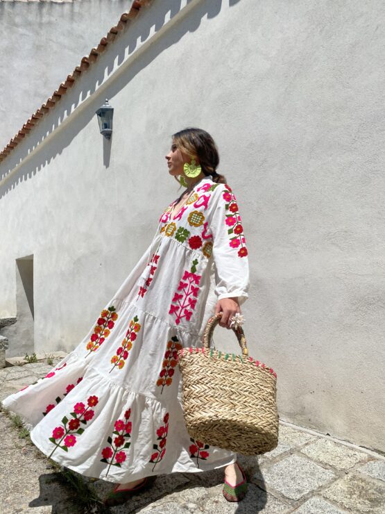 Vestido bordado a mano Micaela