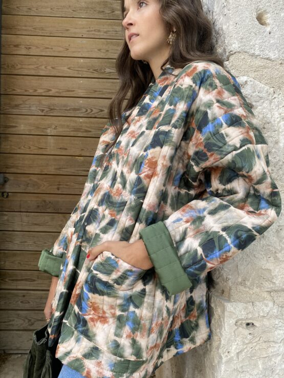 Chaqueta acolchada Viena khaki - Imagen 2