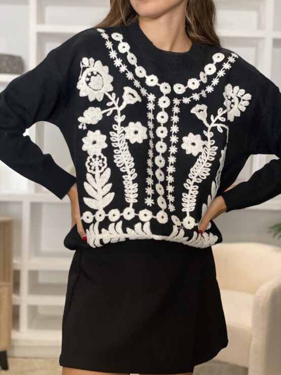 Jersey punto bordado adrianne - Imagen 2