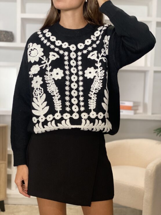 Jersey punto bordado adrianne