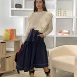 Falda enma azul marino - Imagen 5