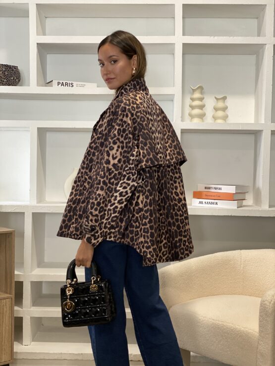 Capa cazadora leopardo impermeable - Imagen 6