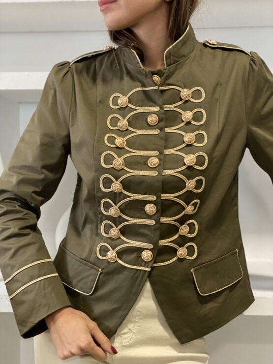 Chaqueta bordada Piera khaki - Imagen 2