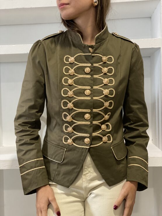 Chaqueta bordada Piera khaki - Imagen 3