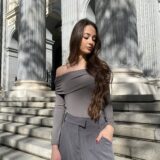 Body gris Bardot