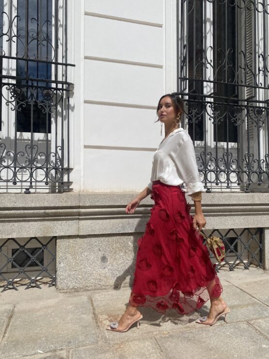 Falda tul Rocío rouge - Imagen 6