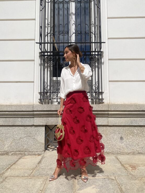 Falda tul Rocío rouge - Imagen 4