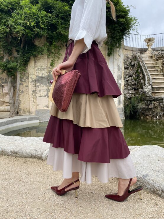 Bolso zegna metalizado burdeos - Imagen 4