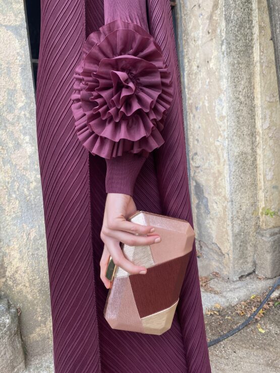 Bolso color block burdeos - Imagen 2