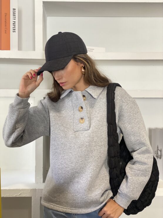 Sudadera  design gris - Imagen 5