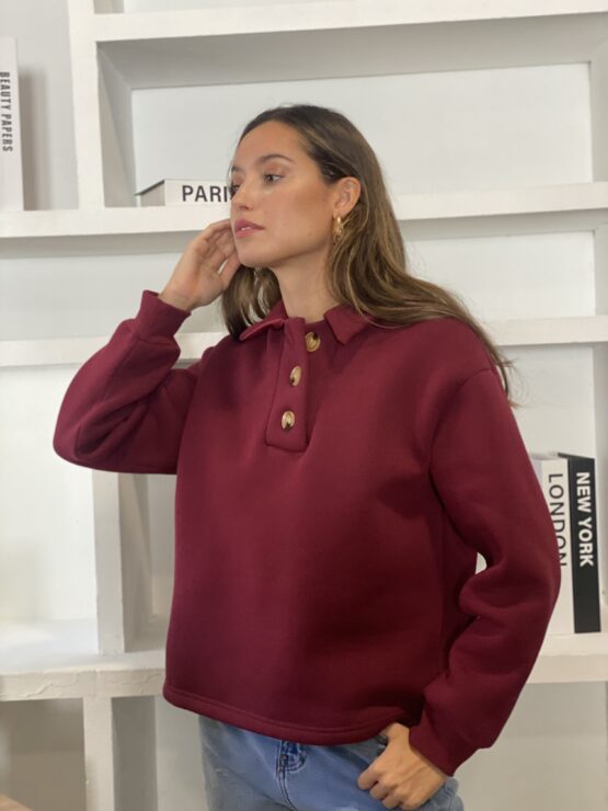 sudadera  design burdeos