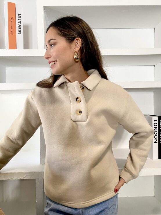 sudadera  design beige - Imagen 3