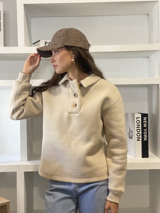 sudadera  design beige