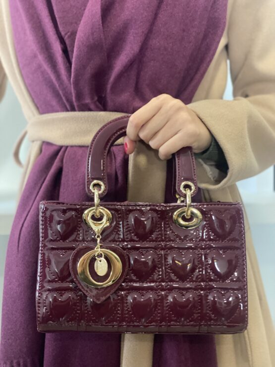 Bolso Venecia charol dark wine
